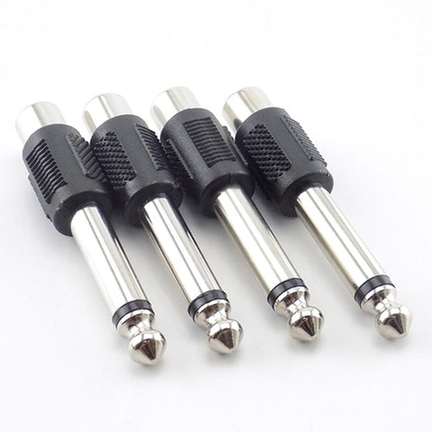 Jack cắm 6.5mm mono ra AV cái 2 chiếc - 6.35mm mono to RCA female adapter