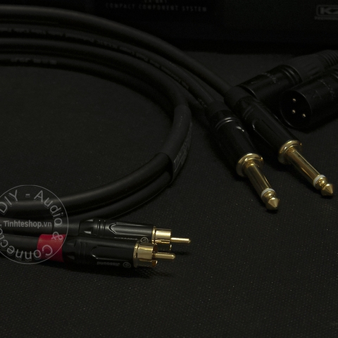 Cáp chuyển 6.5mm 6.35mm mono ra AV RCA lõi đồng OFC 4N mạ bạc 0.5M 1M 1.5M 2M 3M 5M