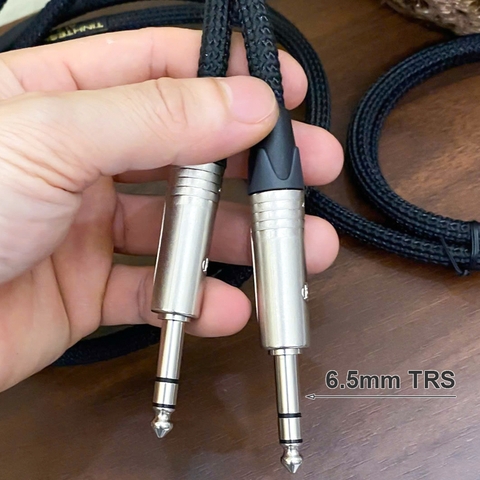 Dây 6.5ly TRS balanced cho đầu ra R-L từ Soundcard Mixer DAC sang Loa monitor