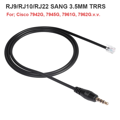 Cáp tai nghe headset IP phone Cisco 7942G - 7945G  - 7961G - 7962G - 7965G - RJ9 to 3.5mm Audio Jack Cisco Telephone Cable