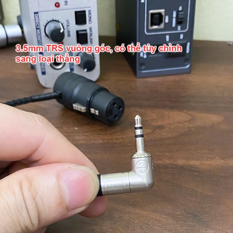 Dây canon cái sang 3.5 balanced cho micro Condenser Rode NTG1 PreSonus PRM1 AKG C1000S