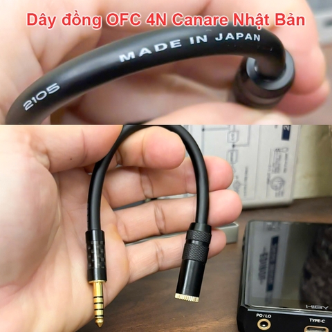 Dây balanced 4.4mm nối dài giúp giảm thiểu hư hỏng giao tiếp trên DAC AMP