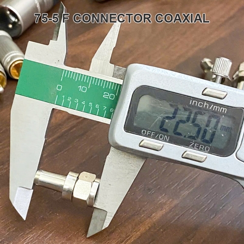Jack đấu anten 75-5 F connector cho TV Bộ khuếch đại sóng 3G 4G - All Copper 75-5 F head imperial Plug TV Satellite Adapter Coax Cable Connector