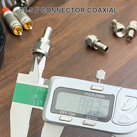 Jack đấu anten 75-5 F connector cho TV Bộ khuếch đại sóng 3G 4G - All Copper 75-5 F head imperial Plug TV Satellite Adapter Coax Cable Connector