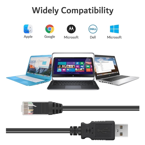 Cáp USB sang RJ50 10P10C điều khiển cho APC UPS 350 ES,550, ES 500, 650, APC Back-UPS pro 700, 750 BE500R, 3000, NS-1080, 1500 XS, NS1250, BR1000G(AP9827 and 940-127B)