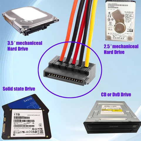 Cáp nguồn 4pin sang 2 SATA cho HP Z600 Workstation