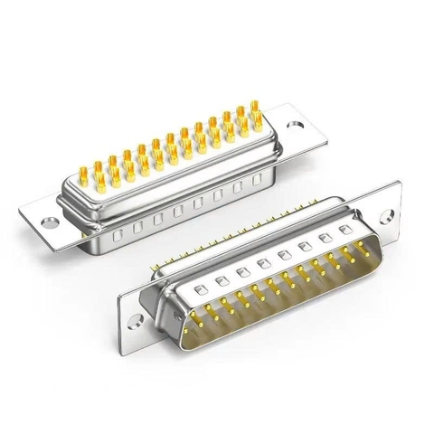 DB25 female connectors with Metal Cover, 2-Row D-SUB 25 pin Serial Connector , DB25 adapters