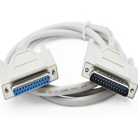 Dây COM DB25 đực sang cái cho Máy in Thiết bị điều khiển - Parallel Extension Cable for PC D-Sub 25 to D-Sub 25 Plug to Female for Printer, PDA, Scanner or Modem, Approx