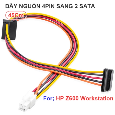 Cáp nguồn 4pin sang 2 SATA cho HP Z600 Workstation