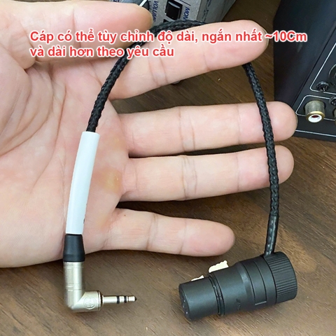 Dây canon cái sang 3.5 balanced cho micro Condenser Rode NTG1 PreSonus PRM1 AKG C1000S