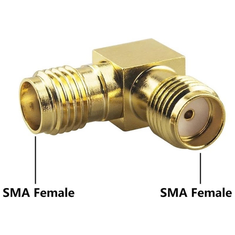 Đầu nối SMA  cái vuông góc dành cho anten, wifi, bộ thu sống radio - 90-degree right-angle female SMA connector