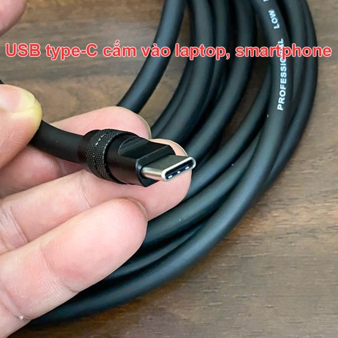 USB C audio sang 6.5mm DAC 32bit 384KHz chuyển âm thanh từ Smartphone Tablet Laptop sang Mixer Loa