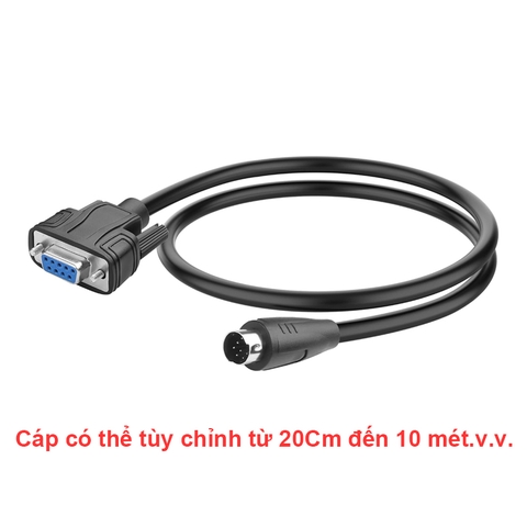 Dây RS232 VISCA - VISCA PTZ Camera Control Cable Sony EVI BRC SRG Series RS232 8 Pin Mini DIN to DB9F Serial