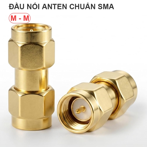 Đầu nối SMA đực cho Anten Bộ đàm Thiết bị thu sóng Radio - SMA Male to SMA Male Connectors, RF Coaxial Adapter SMA Male Coupler for Antenna, Radio, WiFi
