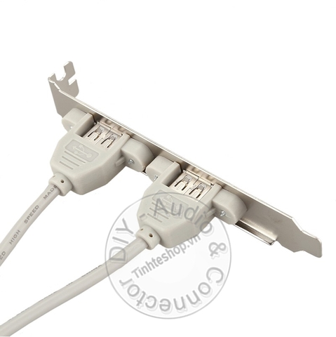 Hub USB 2.0 2 cổng lắp vào thùng máy tính bàn - Expansion 2 Ports Hub USB 2.0 to 9 Pin Header Mainboard Panel Bracket