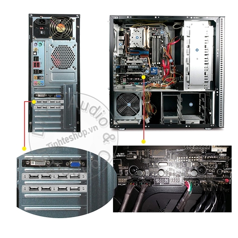 Bộ chia cổng USB 2.0 lắp vào thùng máy tính bàn - USB 2.0 9pin to USB 2.0 AF 4 port