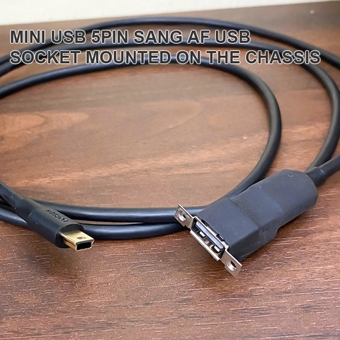 Cáp mini USB sang USB cái lắp bảng điều khiển - Mini Usb Panel Mount