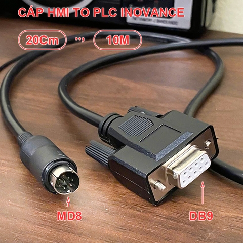 Cáp điều khiển lập trình HMI PLC Inovance dòng IT5, IT7070T/E, IT7100E, IT6070T tới biến tần H0U, HU1, H2U series