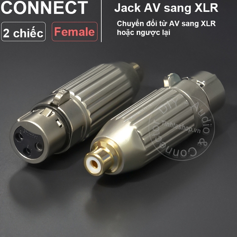 Giắc chuyển Canon ra AV 1 cặp - XLR female nto RCA female adapter