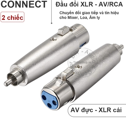 Giắc chuyển đổi canon sang AV 2 chiếc - XLR male to RCA female adapter