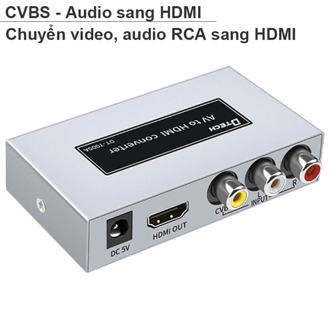 Bộ chuyển từ CVBS AV audio sang HDMI 1080P DTECH DT-7005A