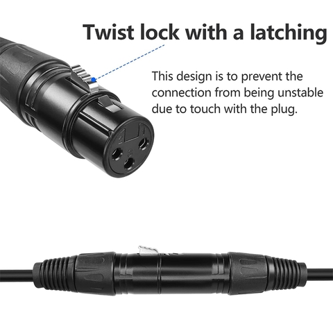 XLR sang RJ45 DMX512 - 3pin XLR to RJ45 Male Adapter Cable, DMX XLR Female to RJ45 Network Connector Extension Cable Ethernet for DMX-CON Controller