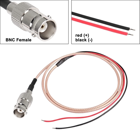 Cáp BNC cái bấm 1 đầu - RG316 50 Ohm BNC female cable with open terminal connectors