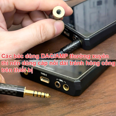 Dây balanced 4.4mm nối dài giúp giảm thiểu hư hỏng giao tiếp trên DAC AMP