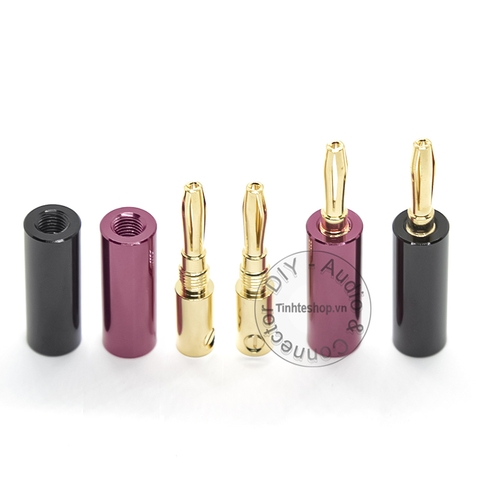 Đầu cắm bắp chuối cho Loa Âm ly mạ vàng 24K 1.6U OD4mm AEC - Connector BP-150ALG