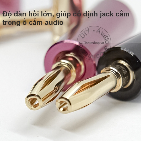 Đầu cắm bắp chuối cho Loa Âm ly mạ vàng 24K 1.6U OD4mm AEC - Connector BP-150ALG