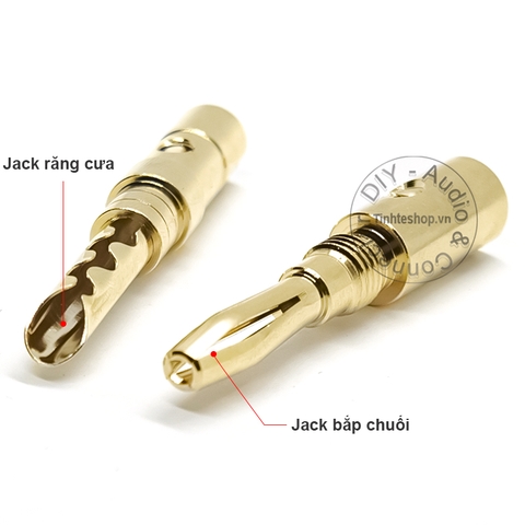 Đầu cắm bắp chuối cho Loa Âm ly mạ vàng 24K 1.6U OD4mm AEC - Connector BP-150ALG