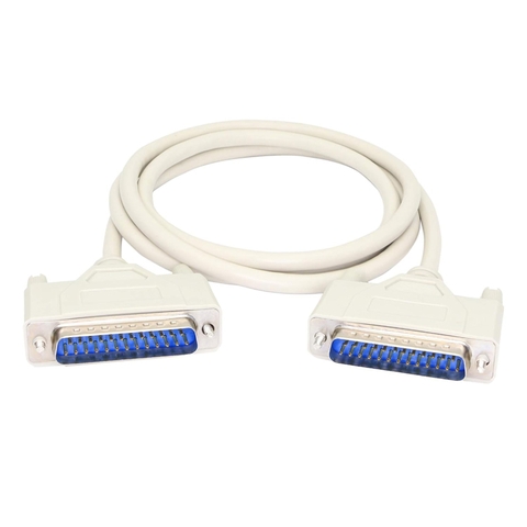 DB25 Male to Male Parallel Printer Cable for Connecting Computer with DB25 Female Interface to Printer