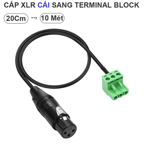 Phoenix Cable XLR 3P Female to PHX3M NBKF/2EDG-5.08 3pin PCB Screw Terminal Block Adapter Connector Cord for Speakers