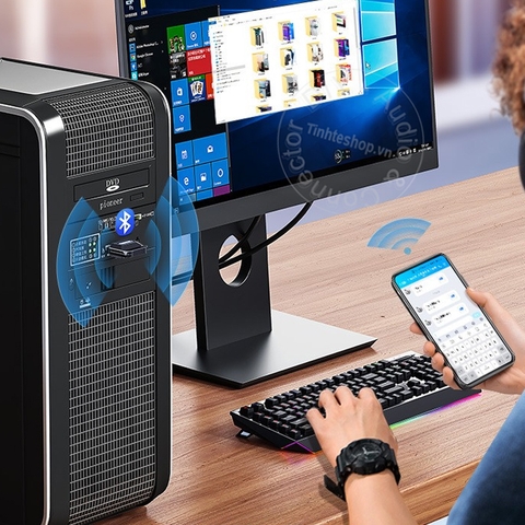 USB bluetooth 5.0 cho máy tính Unitek B101A - USB bluetooth dongle 5.0