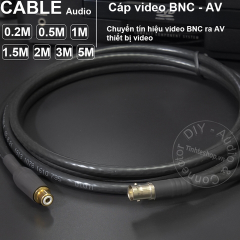 Cáp BNC cái sang AV cái DIY 0.2M đến 5M - BNC female to RCA female cable