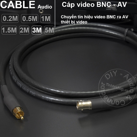 Cáp BNC ra AV DIY 0.2M đến 5M - BNC female to AV male cable
