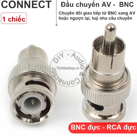 Jack chuyển BNC to RCA - BNC female to RCA male adapter