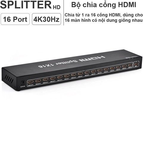 Bộ chia cổng HDMI 1 ra 2 hỗ trợ 4K Ugreen 40201 - HDMI splitter 2 port support 4K