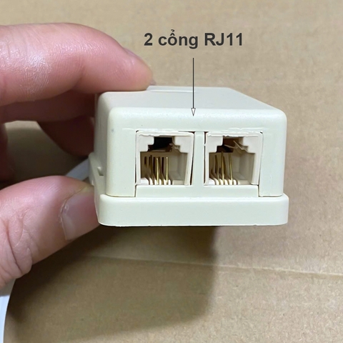 Bộ chia RJ11 2 cổng cho điện thoại bàn - RJ11 spliiter 2 port 6P4C