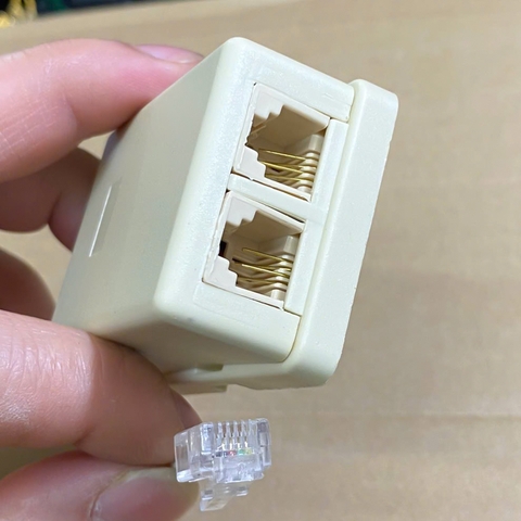 Bộ chia RJ11 2 cổng cho điện thoại bàn - RJ11 spliiter 2 port 6P4C