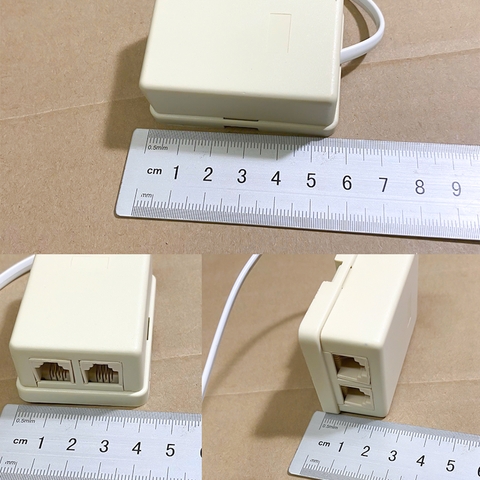 Bộ chia RJ11 2 cổng cho điện thoại bàn - RJ11 spliiter 2 port 6P4C