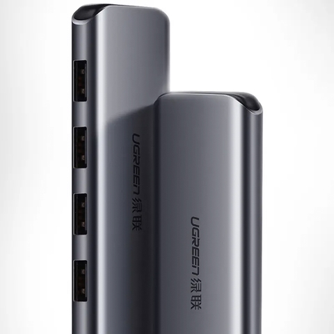 Bộ chia USB 3.0 4 cổng có hỗ trợ nguồn ngoài vỏ nhôm Ugreen CM207 50768