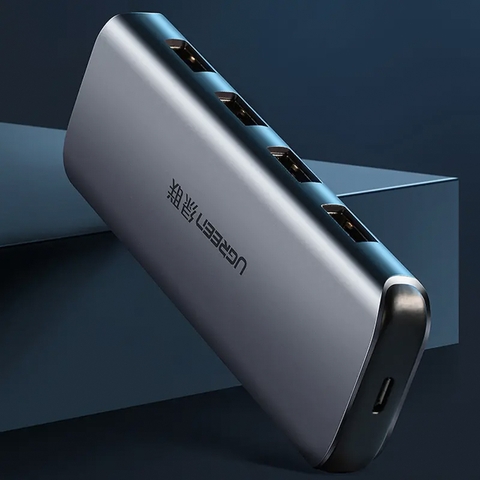 Bộ chia USB 3.0 4 cổng có hỗ trợ nguồn ngoài vỏ nhôm Ugreen CM207 50768