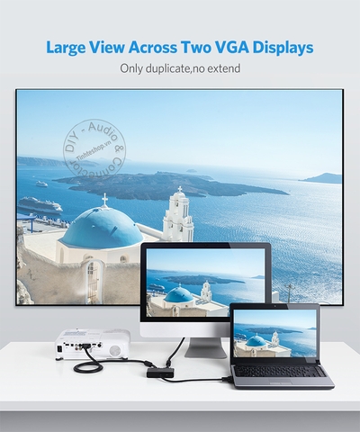 Dây chia VGA 1 ra 2 Ugreen 40254 - 250MHz 2-port VGA splitter