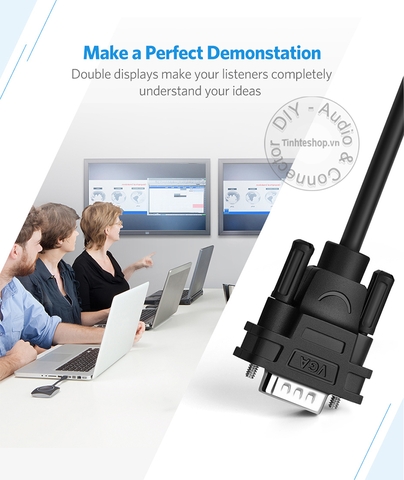 Dây chia VGA 1 ra 2 Ugreen 40254 - 250MHz 2-port VGA splitter