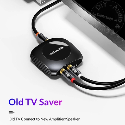 Bộ chuyền âm thanh AV sang quang coaxial cho loa Soundbar - Analog to digital