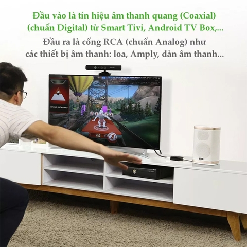 Bộ chuyển Quang optical Coaxial sang AV 3.5mm Ugreen 30523