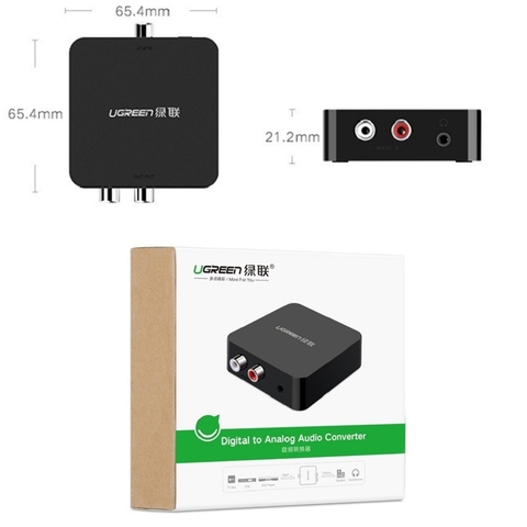 Bộ chuyển Quang optical Coaxial sang AV 3.5mm Ugreen 30523