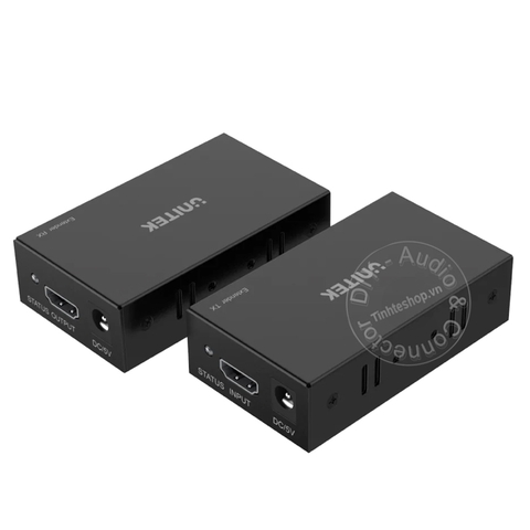 Bộ khuếch đại HDMI qua cáp mạng 60 mét Unitek V100A - HDMI Extender Over Ethernet support 4K