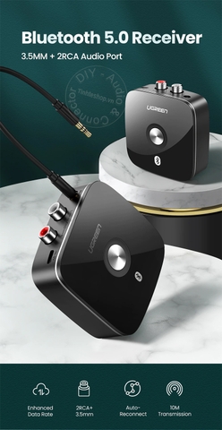 Bộ nhận âm thanh bluetooth cho Loa Âm ly Ugreen CM106 40759 - Bluetooth receiver 5.0